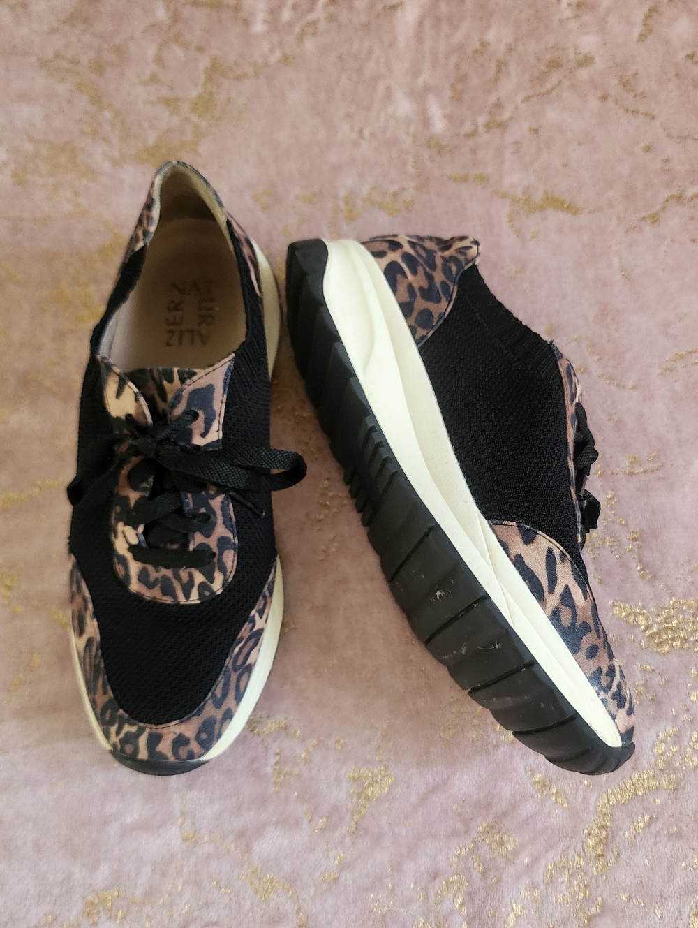 NATURALIZER | Women's Black & Leopard Print Fashion Sneakers